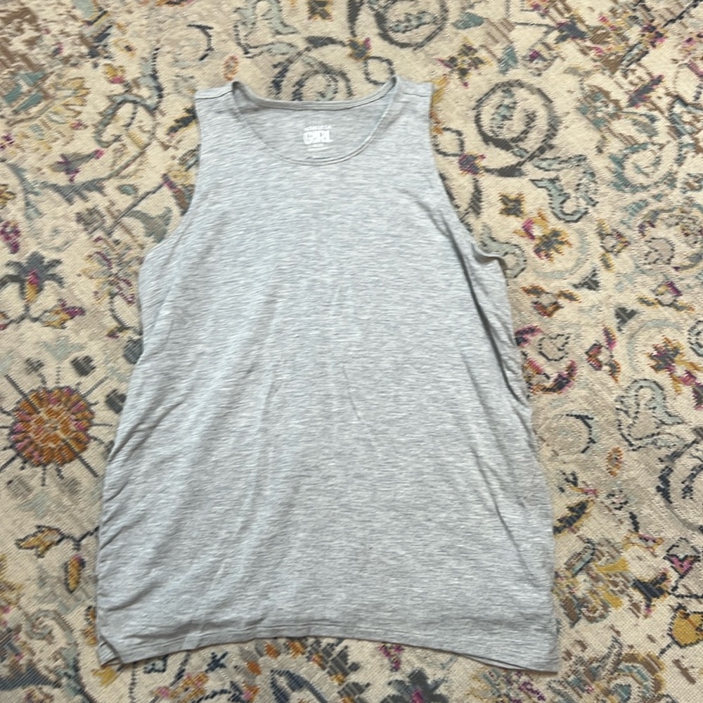 Athleta Girl Double Layer Tank Top size XL / 14 in Light Gray Heather